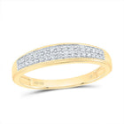 14K Yellow White Diamond Cushion Trio Ring Set 3/4 Cttw - Splendid Jewellery