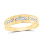 14K Yellow White Diamond Oval Trio Ring Set 1/2 Cttw - Splendid Jewellery