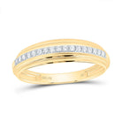 14K Yellow White Diamond Oval Trio Ring Set 5/8 Cttw - Splendid Jewellery
