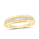 14K Yellow White Diamond Trio Ring Set 1/2 Cttw - Splendid Jewellery