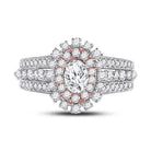 14kt Celestial Harmony Diamond Halo Bridal Wedding Engagement Ring 1 - 1/2 Cttw - Splendid Jewellery