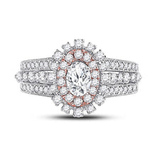 Load image into Gallery viewer, 14kt Celestial Harmony Diamond Halo Bridal Wedding Engagement Ring 1 - 1/2 Cttw - Splendid Jewellery