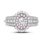 14kt Celestial Harmony Diamond Halo Bridal Wedding Engagement Ring 1 - 1/2 Cttw - Splendid Jewellery