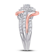 Load image into Gallery viewer, 14kt Dual-tone Diamond Elegance Wedding Ring Set Side View 2 from Splendid Jewellery
