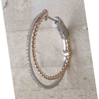 14kt Dual-Tone Gold Diamond Accent Hoop Earrings: A Timeless Statement of Elegance - Side View