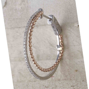 14kt Dual - Tone Gold Diamond Accent Hoop Earrings: A Timeless Statement of Elegance - Splendid Jewellery