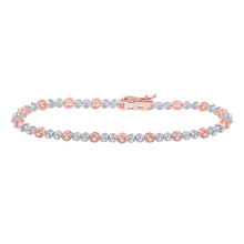 Load image into Gallery viewer, 14kt Dual - Tone Gold Round Diamond Tennis Bracelet - 1/2 Ct.t.w. - Splendid Jewellery