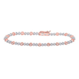 14kt Dual - Tone Gold Round Diamond Tennis Bracelet - 1/2 Ct.t.w. - Splendid Jewellery