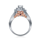 14kt Enchanting Two - tone Gold Diamond and Sapphire Bridal Wedding Ring Band Set - Splendid Jewellery
