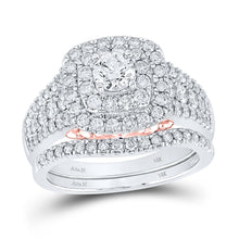Load image into Gallery viewer, 14kt Enchanting Two - tone Gold Diamond and Sapphire Bridal Wedding Ring Band Set - Splendid Jewellery