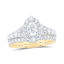 Load image into Gallery viewer, 14kt Golden Halo Brilliance Bridal Wedding Ring Set - Splendid Jewellery