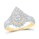 14kt Golden Halo Brilliance Diamond Bridal Ring - Splendid Jewellery
