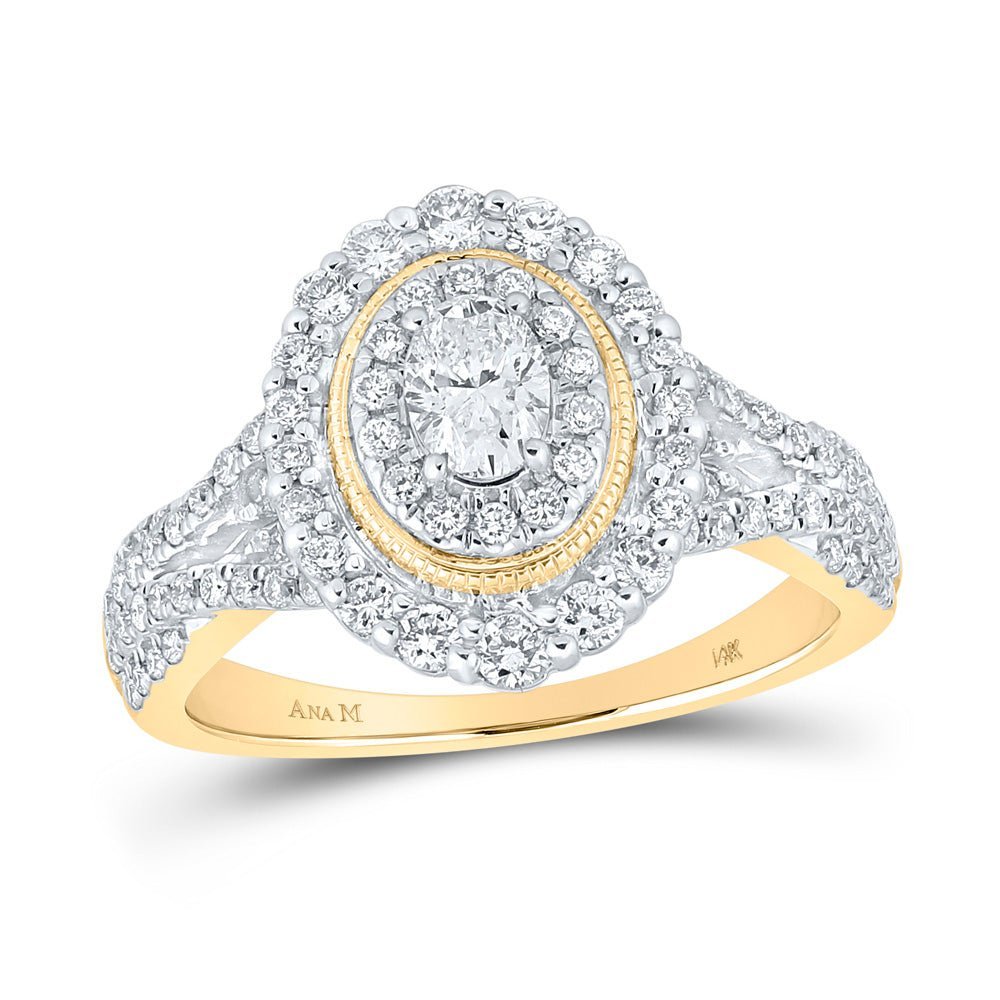 14kt Golden Halo Brilliance Wedding Ring - Splendid Jewellery