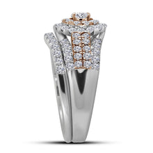 Load image into Gallery viewer, 14kt Harmony of Love Diamond Bridal Wedding Ring Band Set Side View from Splendid Jewellery