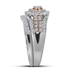 14kt Harmony of Love Diamond Bridal Wedding Ring Band Set Side View from Splendid Jewellery