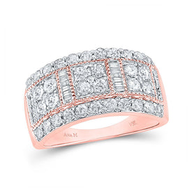 14kt Rose Gold Baguette Diamond Right - Hand Anniversary Ring - Splendid Jewellery