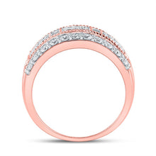 Load image into Gallery viewer, 14kt Rose Gold Baguette Diamond Right - Hand Anniversary Ring - Splendid Jewellery