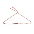14kt Rose Gold Brown Diamond Bar Bolo Bracelet - A Dazzling Delight - Splendid Jewellery
