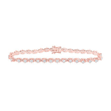 Load image into Gallery viewer, 14kt Rose Gold Delicate Diamond Tennis Bracelet - 2 - 5/8 Carat Total Weight - Splendid Jewellery
