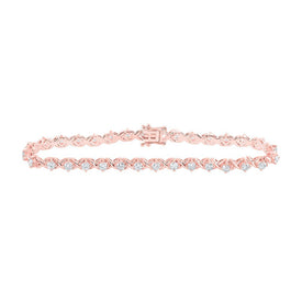 14kt Rose Gold Delicate Diamond Tennis Bracelet - 2 - 5/8 Carat Total Weight - Splendid Jewellery