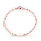 14kt Rose Gold Diamond and Blue Sapphire Bypass Cluster Bracelet - 1/2 Ct.t.w. - Splendid Jewellery