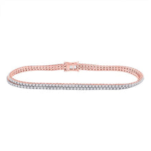 Load image into Gallery viewer, 14kt Rose Gold Diamond Blossom Bracelet - 1 Cttw - Splendid Jewellery
