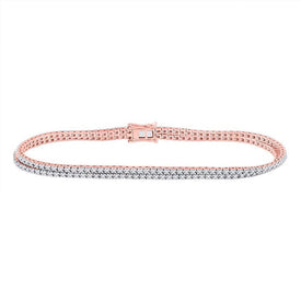 14kt Rose Gold Diamond Blossom Bracelet - 1 Cttw - Splendid Jewellery
