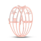 14kt Rose Gold Diamond Butterfly Bangle Bracelet - 2 Carat Total Weight - Splendid Jewellery - Splendid Jewellery