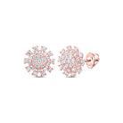 14kt Rose Gold Diamond Cluster Sparkle Earrings - Splendid Jewellery