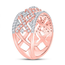Load image into Gallery viewer, 14kt Rose Gold Diamond Elegance Band - Side View