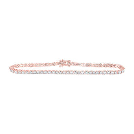 14kt Rose Gold Diamond Elegance Bracelet - 4 Cttw - Splendid Jewellery