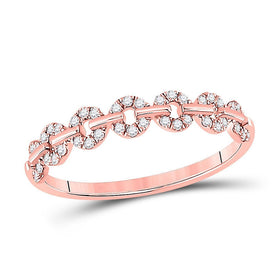 14kt Rose Gold Diamond Elegance Stackable Band - Splendid Jewellery