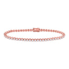 14kt Rose Gold Diamond Elegance Tennis Bracelet - 3 Cttw - Splendid Jewellery
