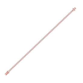 14kt Rose Gold Diamond Elegance Tennis Bracelet - 3 Cttw - Splendid Jewellery