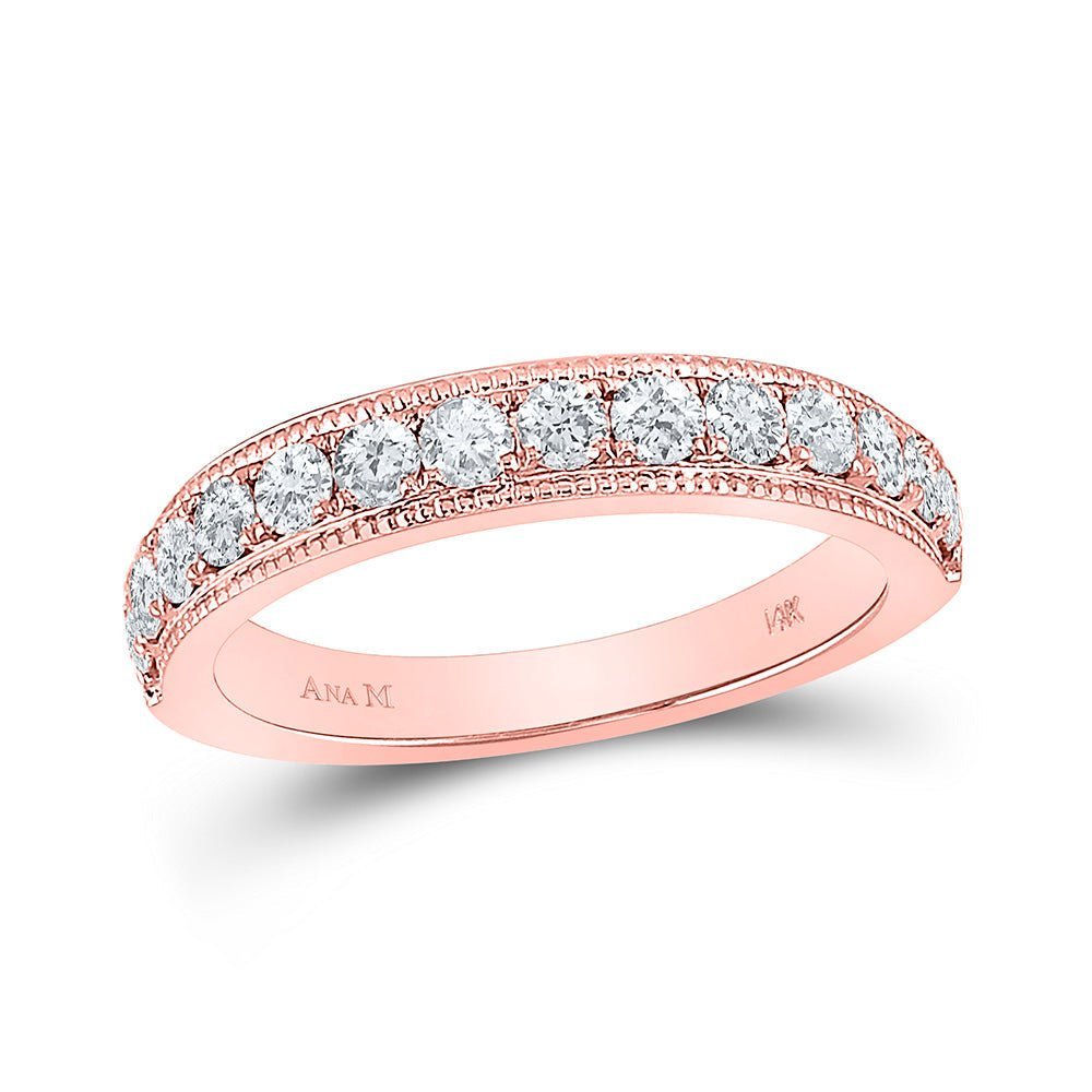 14kt Rose Gold Diamond Elegance Wedding Band - Splendid Jewellery