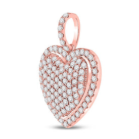 14kt Rose Gold Diamond Heart & Love Symbol Pendant | 1 - 1/4 Cttw | Splendid Jewellery - Splendid Jewellery