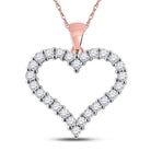 14kt Rose Gold Diamond Heart & Love Symbol Pendant - A Captivating Expression of Love and Romance - Splendid Jewellery