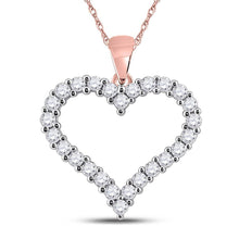 Load image into Gallery viewer, 14kt Rose Gold Diamond Heart &amp; Love Symbol Pendant - A Captivating Expression of Love and Romance - Splendid Jewellery
