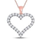 14kt Rose Gold Diamond Heart & Love Symbol Pendant - A Captivating Expression of Love and Romance - Splendid Jewellery