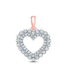 14kt Rose Gold Diamond Heart & Love Symbol Pendant: Captivating Elegance for Eternal Love - Splendid Jewellery