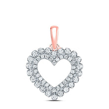Load image into Gallery viewer, 14kt Rose Gold Diamond Heart &amp; Love Symbol Pendant: Captivating Elegance for Eternal Love - Splendid Jewellery