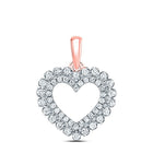 14kt Rose Gold Diamond Heart & Love Symbol Pendant: Captivating Elegance for Eternal Love - Splendid Jewellery