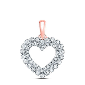 14kt Rose Gold Diamond Heart & Love Symbol Pendant: Captivating Elegance for Eternal Love - Splendid Jewellery