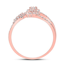 Load image into Gallery viewer, 14kt Rose Gold Diamond Negative Space Band Ring - Modern Elegance - Side View