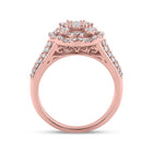 14kt Rose Gold Diamond Oval Ring - A Timeless Statement of Elegance - Second Side View