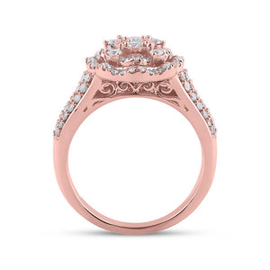 14kt Rose Gold Diamond Oval Ring - A Timeless Statement of Elegance - Splendid Jewellery