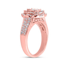 Load image into Gallery viewer, 14kt Rose Gold Diamond Oval Ring - A Timeless Statement of Elegance - Side View