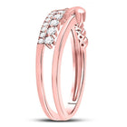 14kt Rose Gold Diamond Romance Heart Ring - Second Side View