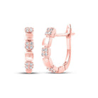 14kt Rose Gold Diamond Sparkle Hoop Earrings - Splendid Jewellery