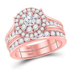 14kt Rose Gold Diamond Splendor Bridal Wedding Ring Set - Splendid Jewellery